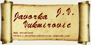 Javorka Vukmirović vizit kartica